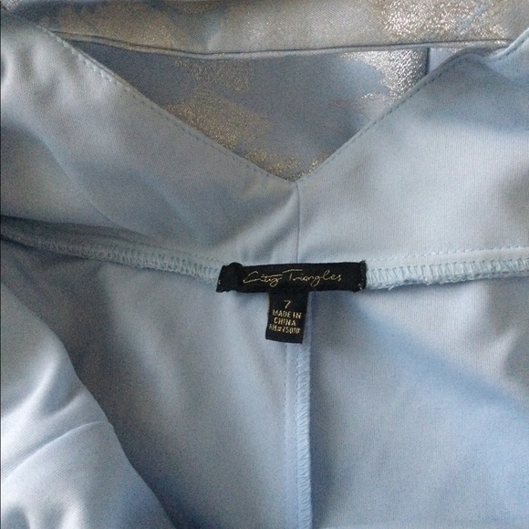 Light Blue/Periwinkle Floral Long Prom Dress - Picture 7 of 13